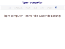 Tablet Screenshot of bpm-computer.de